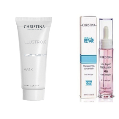 【お得なセット】　正規品　クリスティーナ　 美容液　テラスキン ラインリペア 30ml & イラストリアス　マスク 75ml お得なセット】 正規品 クリスティーナ 美容液 テラスキン ライン